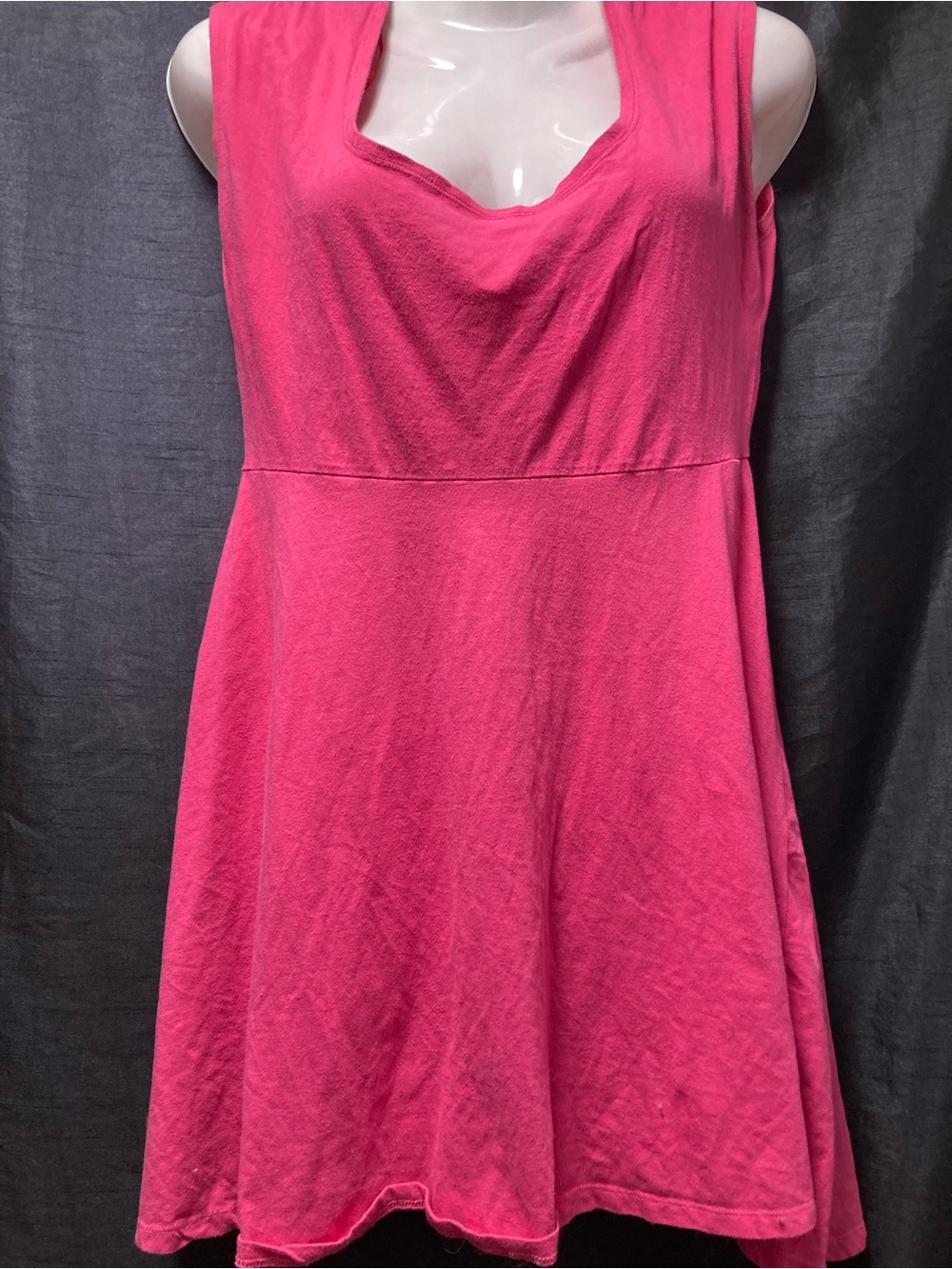 Candy Couture Pink Skater Dress Cutout Back Sleeveless Large
